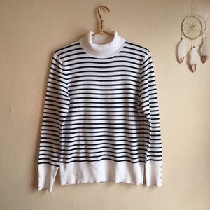 NWT Cupio white and black striped sweater